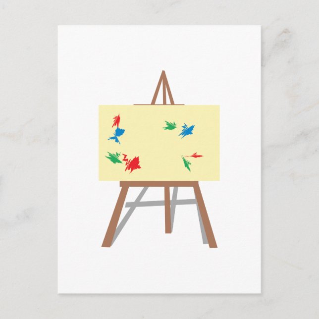 Easel and Painting Postcard (Front)