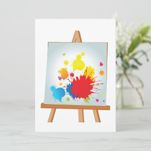 Easel Art Invitations