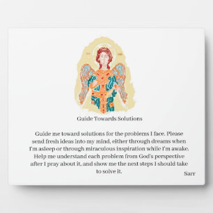 Easel With Canvas  :  Archangel Gabriel  Plaque
