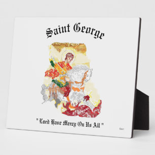 Easel With Canvas  :  Saint George Plaque