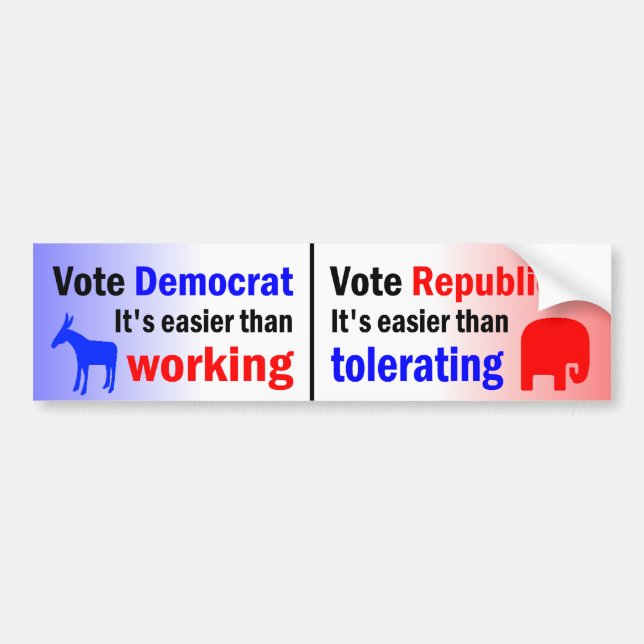Easier Than Working Bumper Sticker (Front)