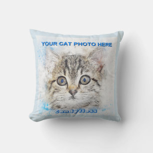Easily Add A Photo Of Your Cat Cushion