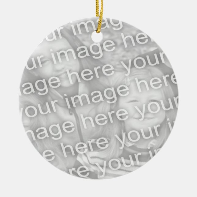 Easily Add Your Own Photo Christmas Ornament (Front)
