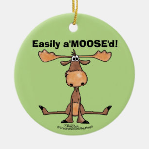 Easily A'Moose"d Ceramic Tree Decoration