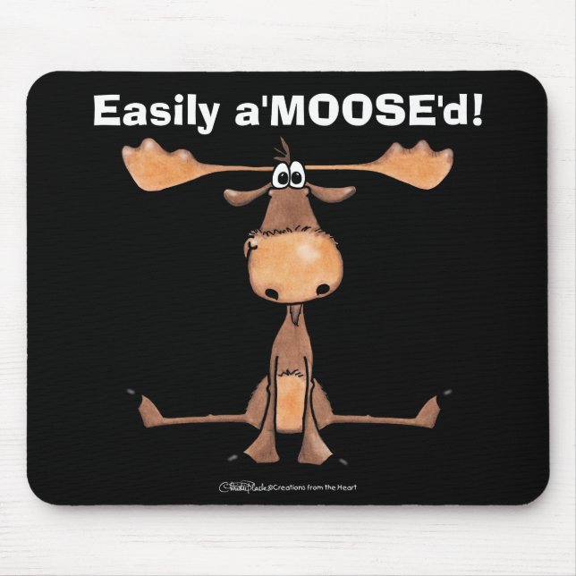 Easily A'Moose"d Mouse Mat (Front)