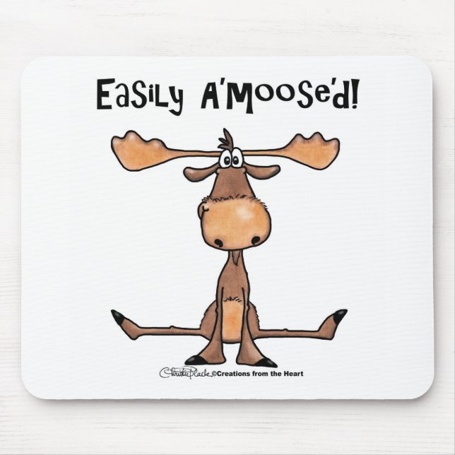 Easily A'moose'd Mouse Mat (Front)