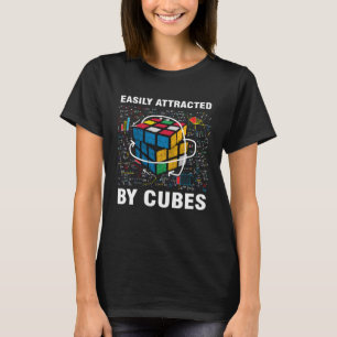 Easily Attracted By Cubes Speed Cubing T-Shirt