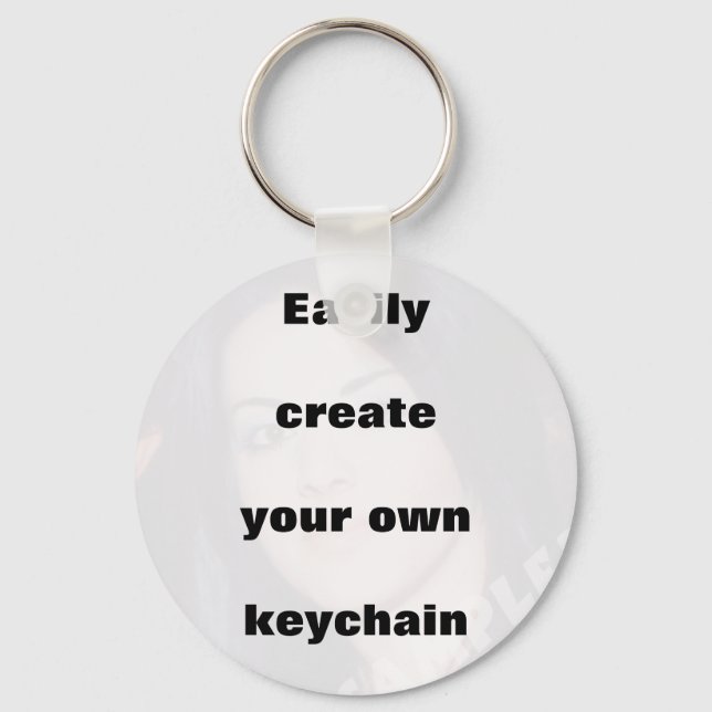 Easily create your keychain. Remove the big text! Key Ring (Front)