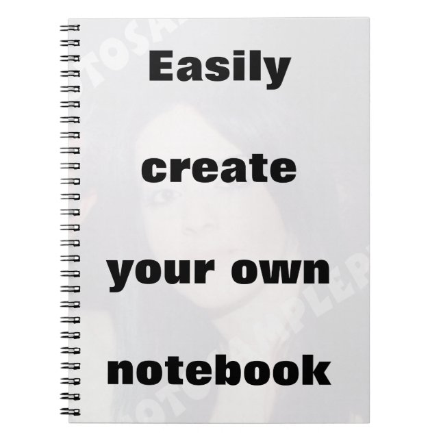 Easily create your notebook Remove the big text! (Front)