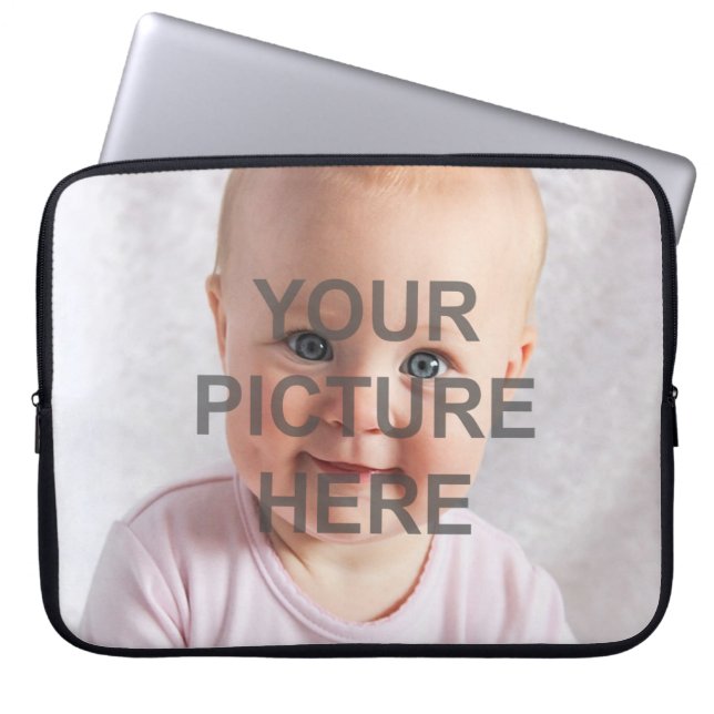 Easily Create Your Own Add Photo Art Custom Laptop Sleeve (Front)