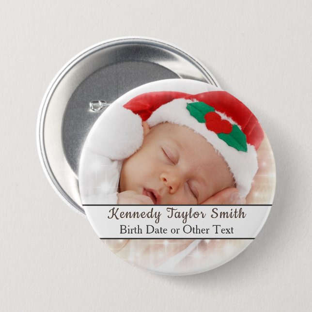 Easily Create Your Own Add Photo Art Logo Custom 7.5 Cm Round Badge (Front & Back)