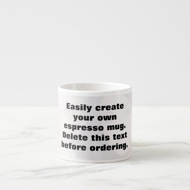 Easily create your own espresso photo mug (Front)