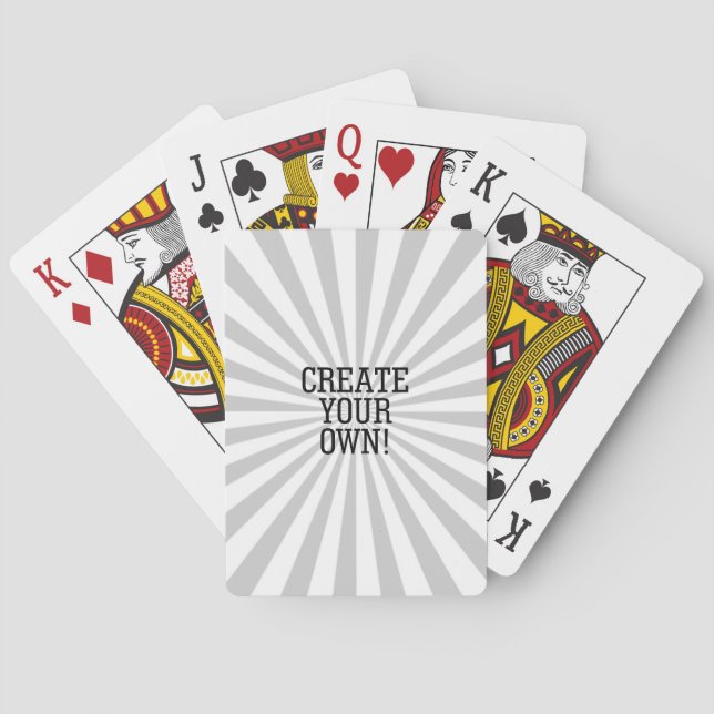 Easily Create Your Own in one step Have Fun! Playing Cards (Back)