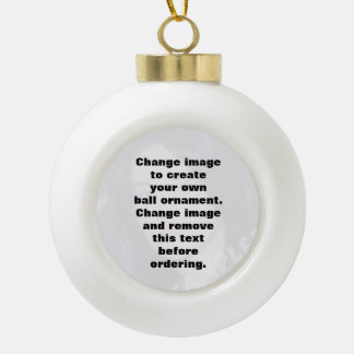 Easily create your own personalised photo ceramic ball christmas ornament