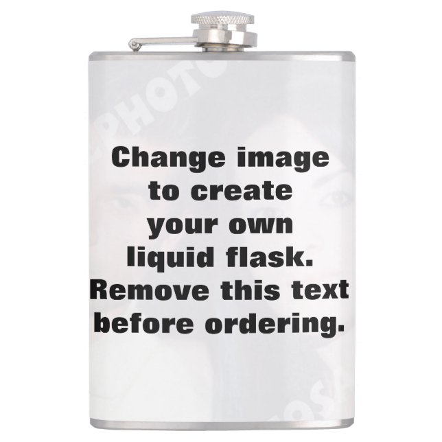 Easily create your own photo hip flask (Front)