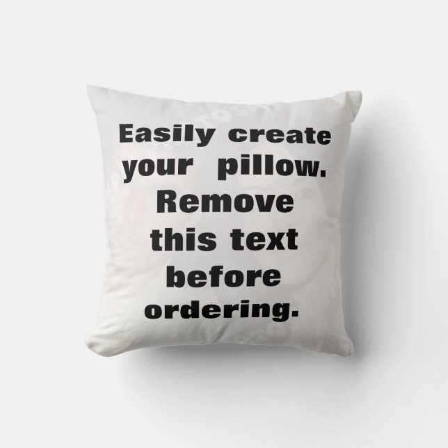 Easily create your photo throw pillow (Front)