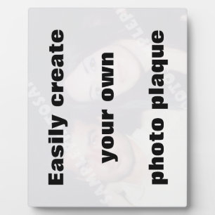 Easily create your photoplaque Remove the big text Plaque