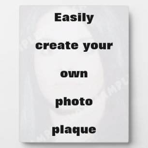 Easily create your photoplaque Remove the big text Plaque