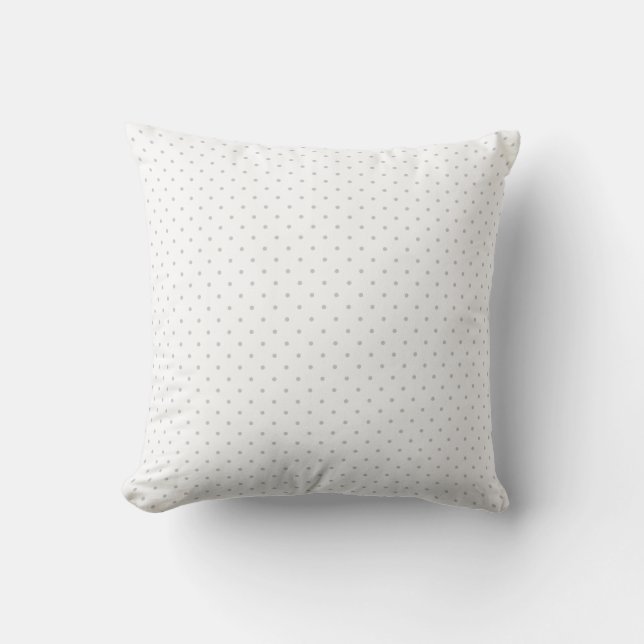 Easily Customise Colour from Grey Mini Polka Dots Cushion (Front)