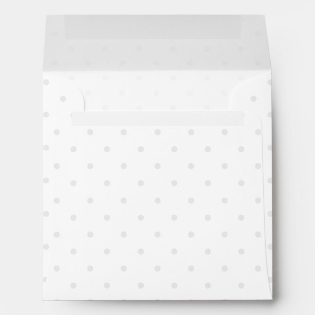 Easily Customise Colour from Grey Mini Polka Dots Envelope (Back (Bottom))