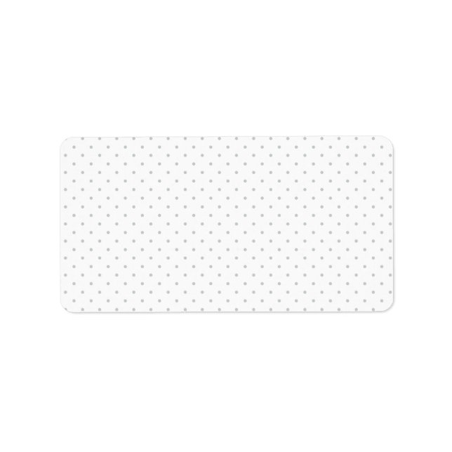 Easily Customise Colour from Grey Mini Polka Dots Label (Front)