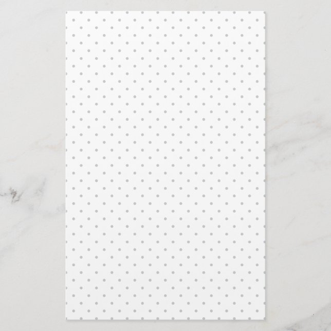 Easily Customise Colour from Grey Mini Polka Dots Stationery (Front)