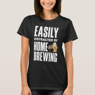 Easily Distraced Home Brewing Homebrow Brewery Bee T-Shirt