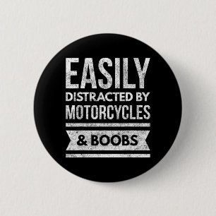 Easily Distracted 6 Cm Round Badge