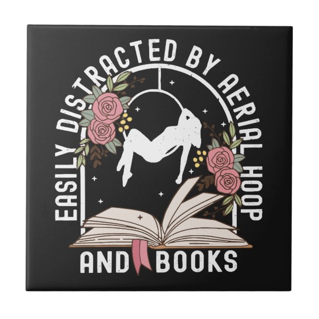 Easily Distracted Aerial Hoop And Book Tile (Front)