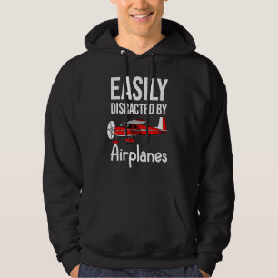 Easily Distracted By Aeroplanes Aviation Pilot Air Hoodie