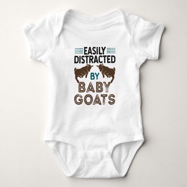 Easily Distracted by Baby Goats Bodysuit (Front)