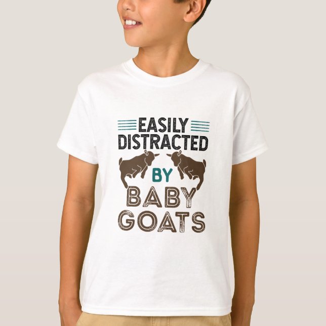 Easily Distracted by Baby Goats T-Shirt (Front)