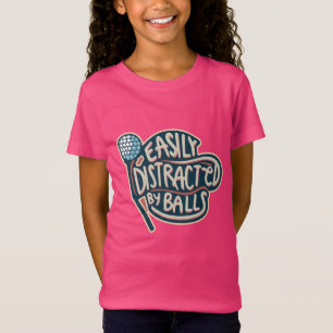 Easily Distracted by Balls Funny Golf Ball T-Shirt