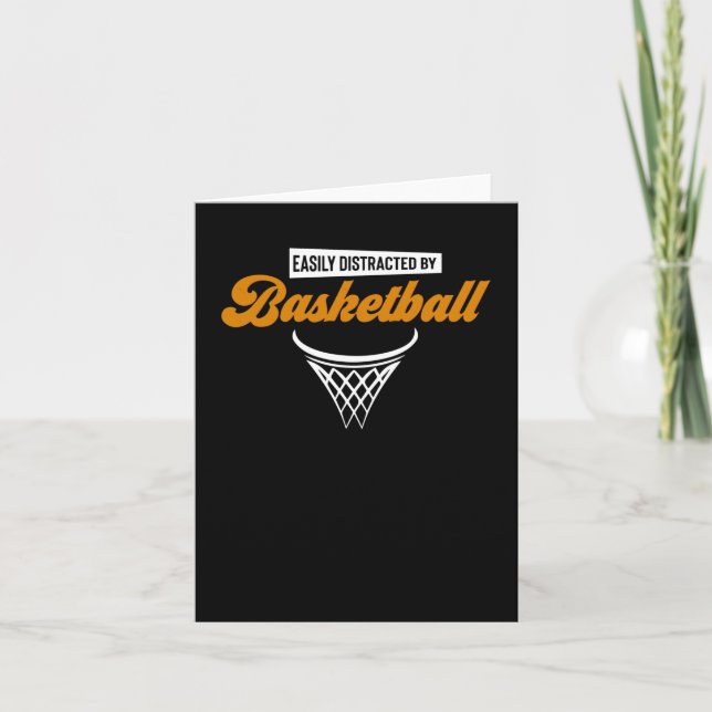 Easily Distracted By Basketball 1  Card (Front)