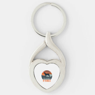 Easily Distracted By Beagles Dog Walking Key Ring