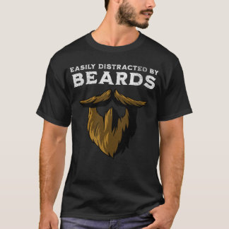 Easily Distracted By Beards Cute Beard retro vint T-Shirt