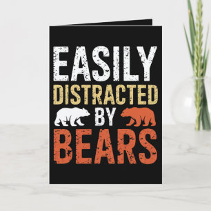Easily Distracted By Bears Gay Bear LGBTQ Pride Card