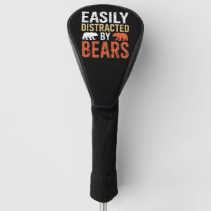 Easily Distracted By Bears Gay Bear LGBTQ Pride Golf Head Cover