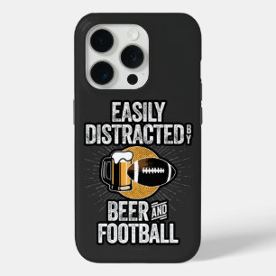 Easily Distracted by Beer and Football Case-Mate i iPhone 15 Pro Case