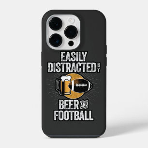 Easily Distracted by Beer and Football iPhone Case
