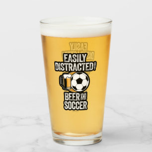 Easily Distracted by Beer and Soccer Glass