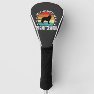 Easily Distracted By Belgian Tervuren Dog Golf Head Cover