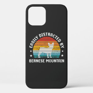 Easily distracted by Bernese Mountain dog, Bernese iPhone 12 Case