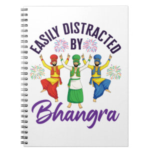 Easily Distracted by Bhangra Punjabi Dance Notebook
