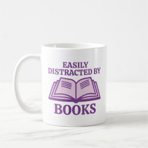 Easily Distracted By Books Coffee Mug