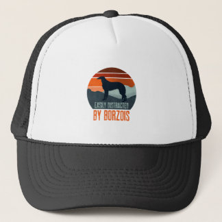 Easily Distracted By Borzois Dog Walking Trucker Hat