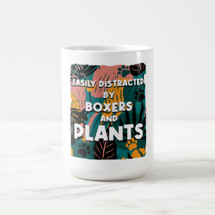 Easily Distracted by Boxers and Plants Boxer Dog Coffee Mug