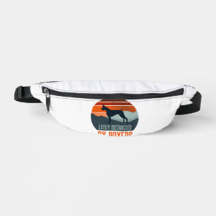 Easily Distracted By Boxers Dog Walking Bum Bags