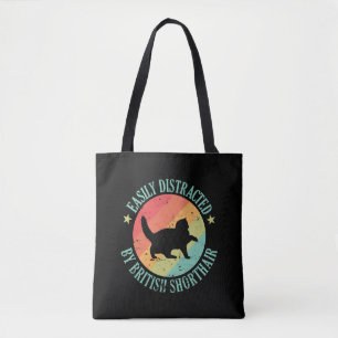 Easily Distracted by British Shorthair Tote Bag