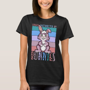 Easily Distracted by Bunnies Cute Bunny Lover T-Shirt